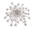 Genuine Clear Rhinestone Snowflake Silver Tone Christmas Brooch