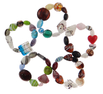 Mixed Murano Venetian & Cased Glass Gemstone Bead Bracelets