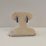 High Quality 316L Stainless Steel Blue Pave Rhinestone Earrings