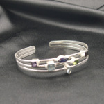 Artist-Crafted Sterling Silver & Multi Gemstone Strand Bracelet