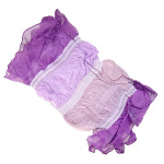 Silk & Nylon Stretchy Color Block Scarf