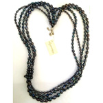 Designer Elly Preston Long Gray FW Pearl Four-Strand Necklace