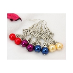 Tibetan Silver & Glass Pearl Dangle Earrings