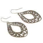 Vintage Victorian Style Reticulated Filigree Gold Wash Earrings