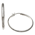 Sterling Silver Half Round Hoop Earrings
