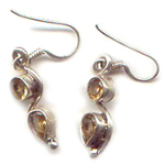 Sterling Silver & Peridot Earrings
