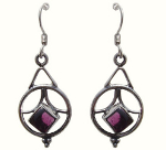 Sterling Silver & Amethyst Earrings