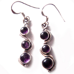 Sterling Silver & Amethyst Earrings