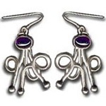 Sterling Silver & Amethyst Earrings