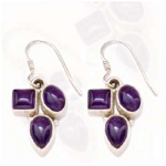 Sterling Silver & Amethyst Earrings