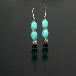 Mixed Turquoise Beads Dangle Earrings