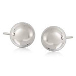 12mm Sterling Silver Ball Stud Earrings