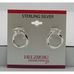 Liquidation Sterling Silver Crimped Hoop Earrings