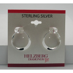 Liquidation Sterling Silver Overturned Hoop Earrings