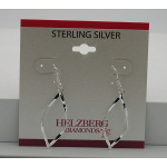 Liquidation Sterling Silver Twisted Oval Earrings