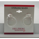 Liquidation Sterling Silver Twisted Hoop Earrings