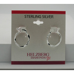 Liquidation Sterling Silver Crimped Circle Hoop Earrings