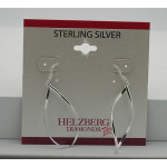 Liquidation Sterling Silver Twisted Oval Earrings
