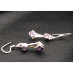 Artist-Crafted Sterling Silver & Purple Amethyst Earrings