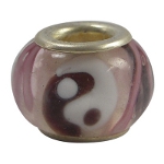 European Art Glass Yin & Yang Bracelet Bead