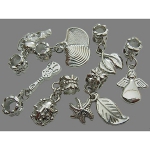 Mixed European Bracelet Silver Charm Asst. 108