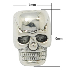 Tibetan Silver Skull Spacer Beads