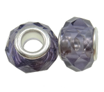 Faceted Crystal European Bead ~ Violet