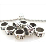Greek Scroll & Key Tibetan Silver Metal Bracelet Spacer Beads