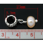 Genuine Freshwater Champagne Pearl European Bracelet Bead Charm