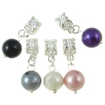 Mixed Pearl Bead Drop Tibetan Silver European Bracelet Charm