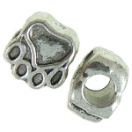 Tibetan Silver Animal Paw Print European Bracelet Spacer Bead