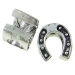 Tibetan Silver Beaded Horse Shoe European Bracelet Spacer Bead