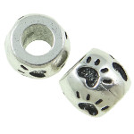 Tibetan Silver Animal Paw Print Wrap European Spacer Bead