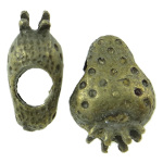 Antiqued Brass Tone Strawberry European Bracelet Spacer Bead