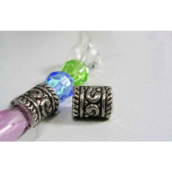 10pcs Tibetan silver 2 hole flower spacer beads H0091