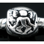 Tibetan Silver Winged Angel Cherub European Spacer Stopper Bead