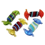Mixed Hand-Crafted Murano Art Glass Candy Ornaments