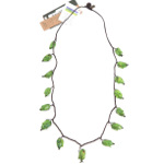 Maria Oiticica Designer Green Colored Seed Pod Necklace