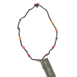 Maria Oiticica Designer Braided Dyed Seed Bead Necklace