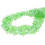 Genuine Gemstone Strung Chip Necklace ~ Green Agate