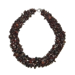 Genuine Gemstone Strung Chip Necklace ~ Oxblood Red Jasper