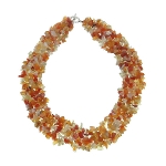 Genuine Gemstone Strung Chip Necklace ~ Red Agate