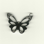High Quality 316L Stainless Steel CZ Butterfly Pendant