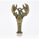 Bronze Tone Metal Figural Ocean Lobster Pendant