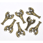 Bronze Tone Metal Figural Ocean Lobster Pendant