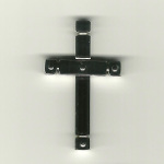 High Quality 316L Stainless Steel Studded Enamel Cross Pendant