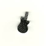 High Quality 316L Stainless Steel Black Flame Guitar Pendant