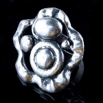 Mixed Adjustable Silver Tone Iron Cocktail Rings