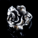 Mixed Adjustable Silver Tone Iron Cocktail Rings