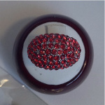 Vintage Style Red Rhinestone Cluster Adjustable Ring